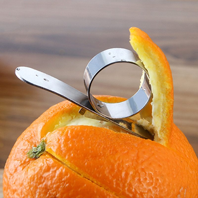 Unlock the Joy of Fresh Fruits with the Stainless Steel Peeler Ring!