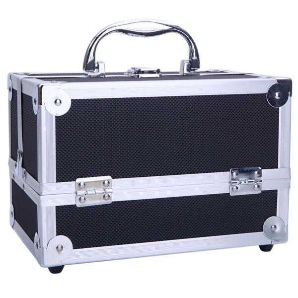 Aluminum Alloy Portable Makeup Case With Mirror