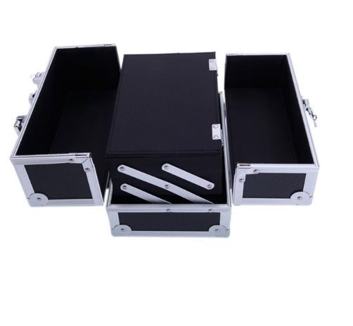 Aluminum Alloy Portable Makeup Case With Mirror