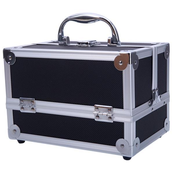 Aluminum Alloy Portable Makeup Case With Mirror