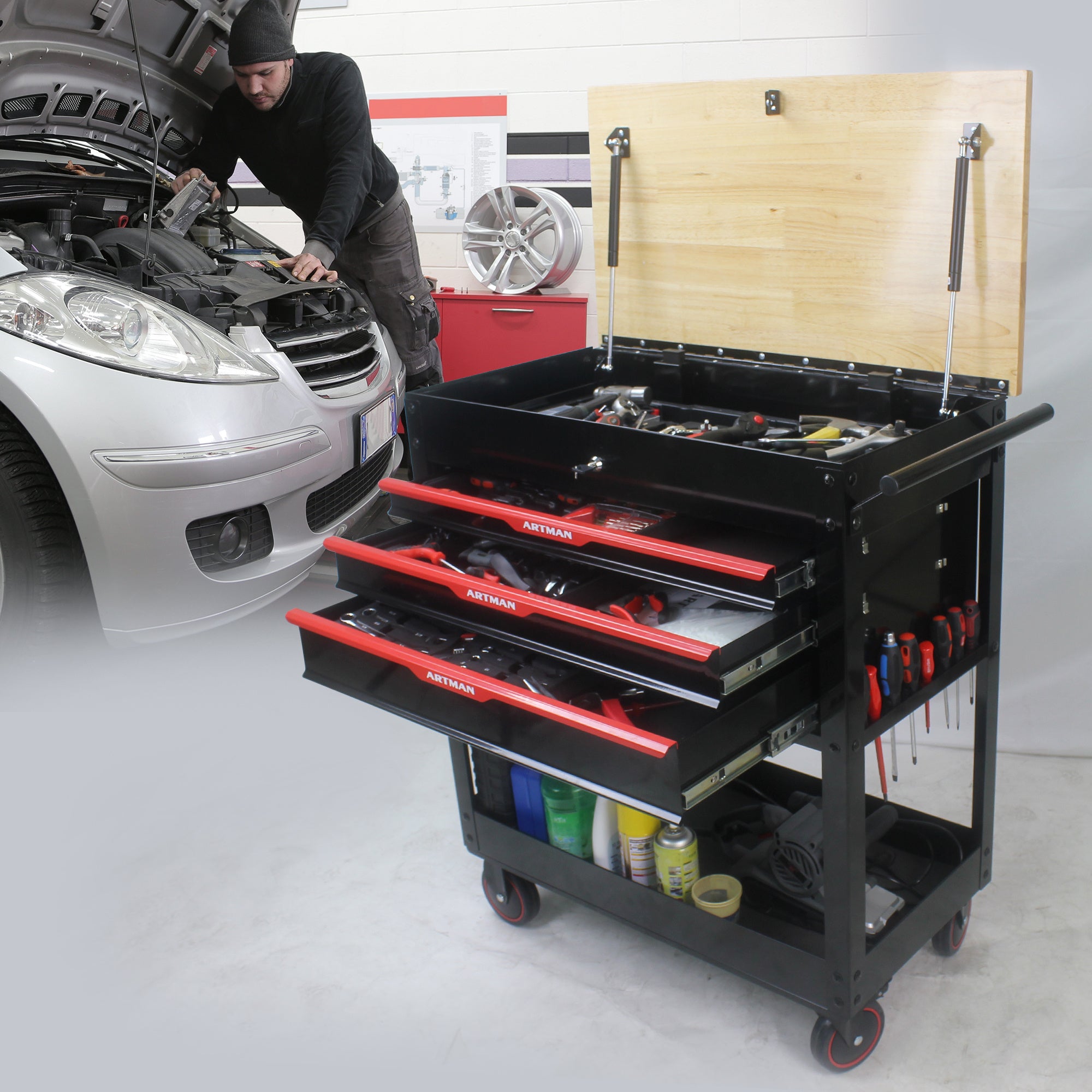 Metal Multi-tool Cart