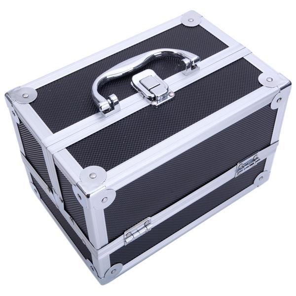 Aluminum Alloy Portable Makeup Case With Mirror