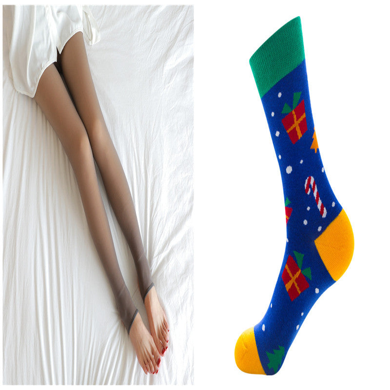 Stay Stylish and Warm with Our Fake Translucent Plus Size Leggings