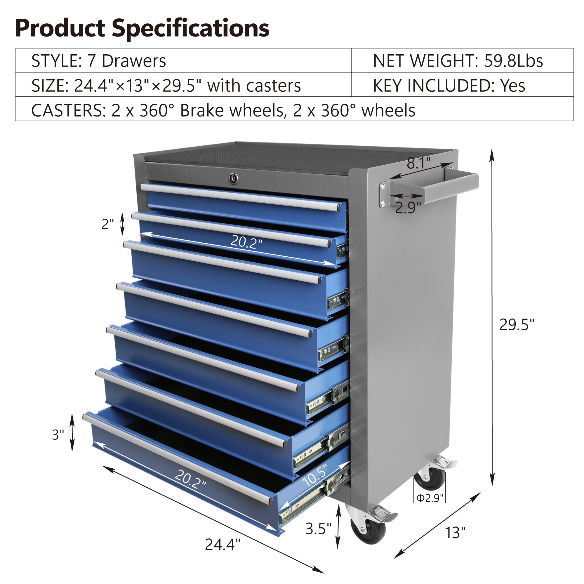 Metal Wheelie Rolling Toolbox   Unavailable Platform Wayfair Temu