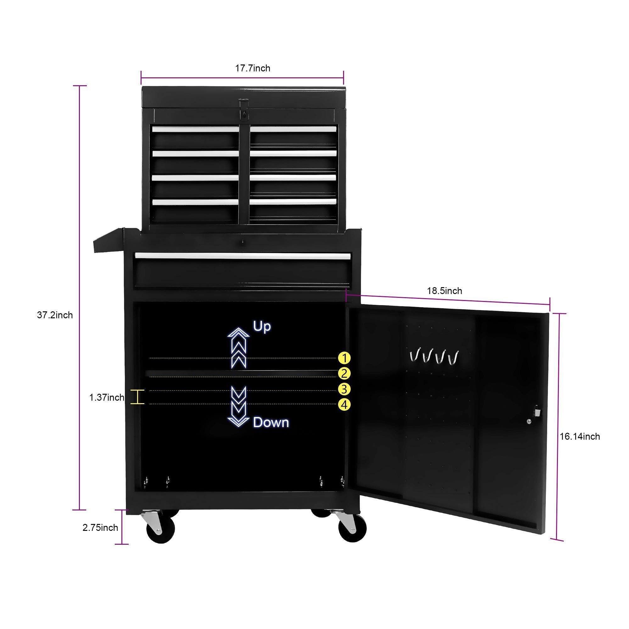 Removable 5-drawer Tool Box