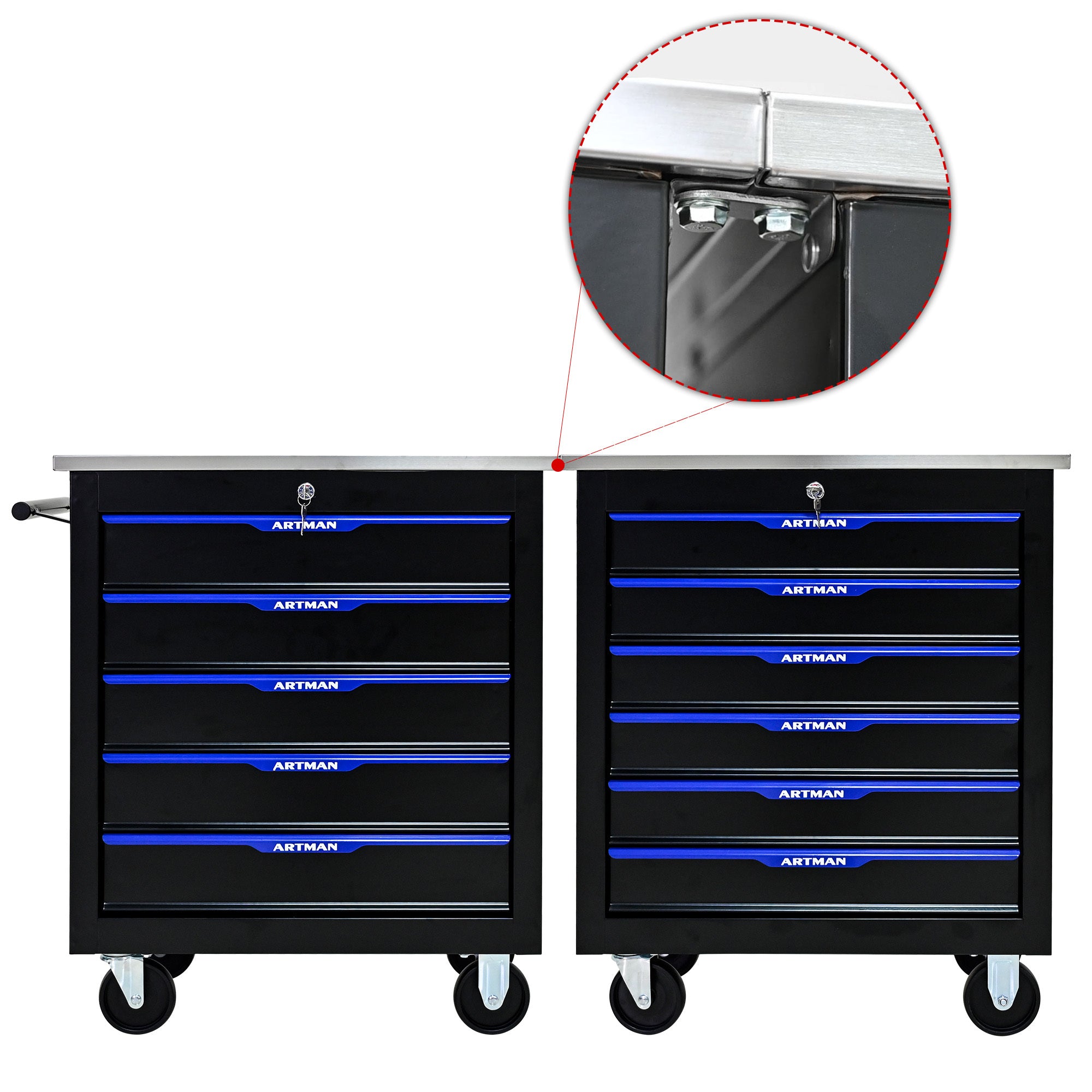 5-Drawer Multi-Purpose Tool Cart With Wheels