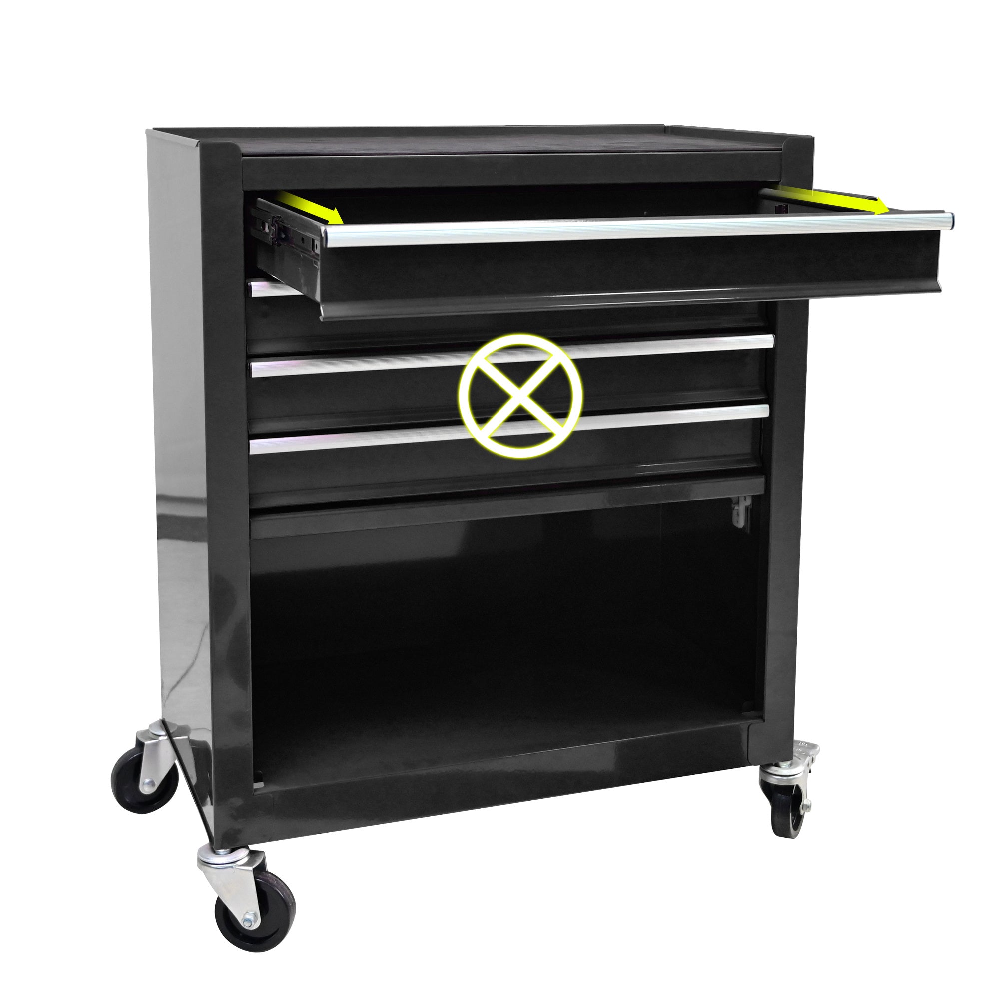 4 Drawer Multi-purpose Tool Cart With Wheels