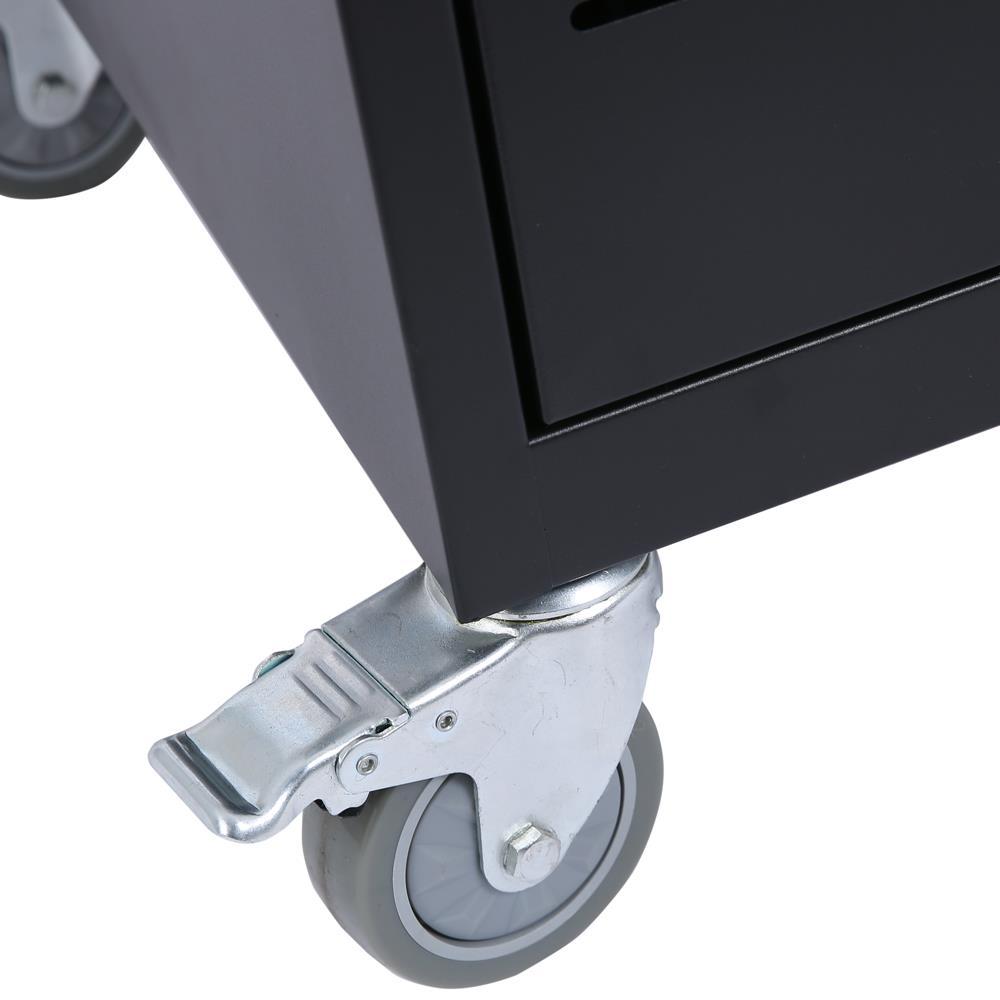 Mobile Charging Cart And Cabinet For Tablets And Laptops, Holds Up To 32 Devices