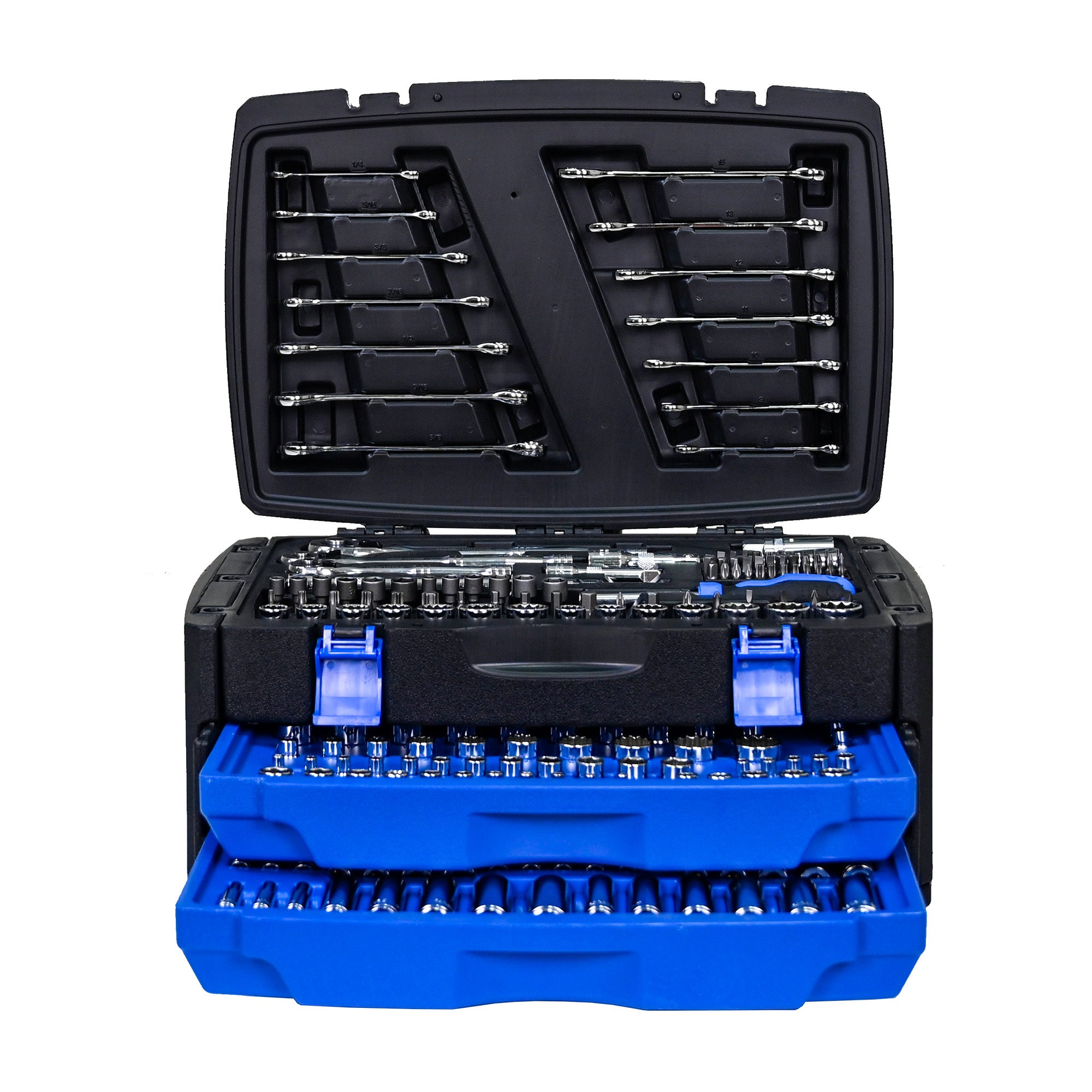 Black Hand Tool Box, Including Tool Set 266 Pieces
