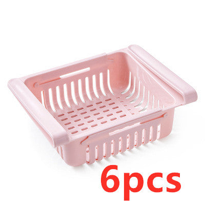 Refrigerator Storage Basket Stretchable Multifunction Kitchen Refrigerator Storage Box