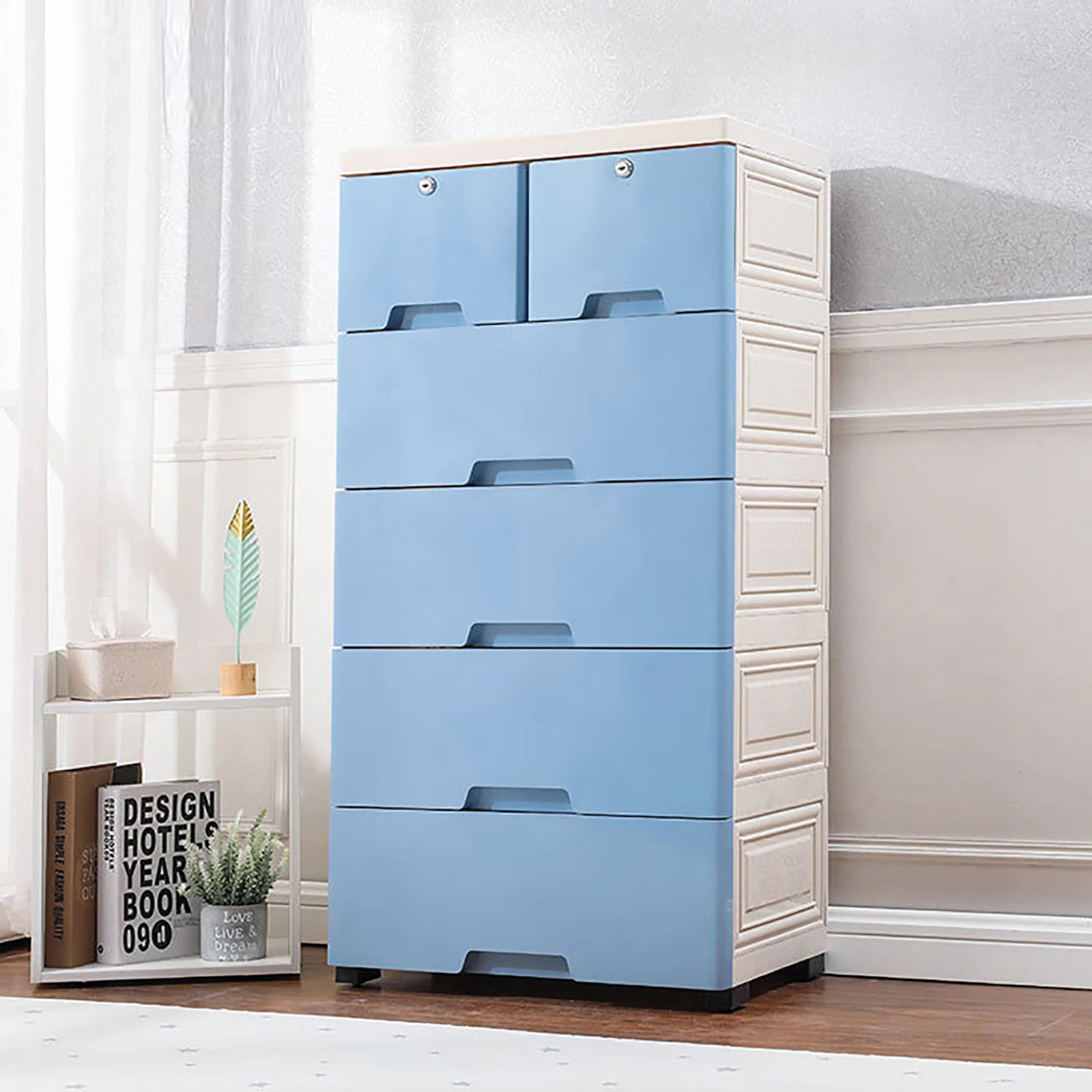 5-Layer 6-Drawer Plastic Storage Cabinet