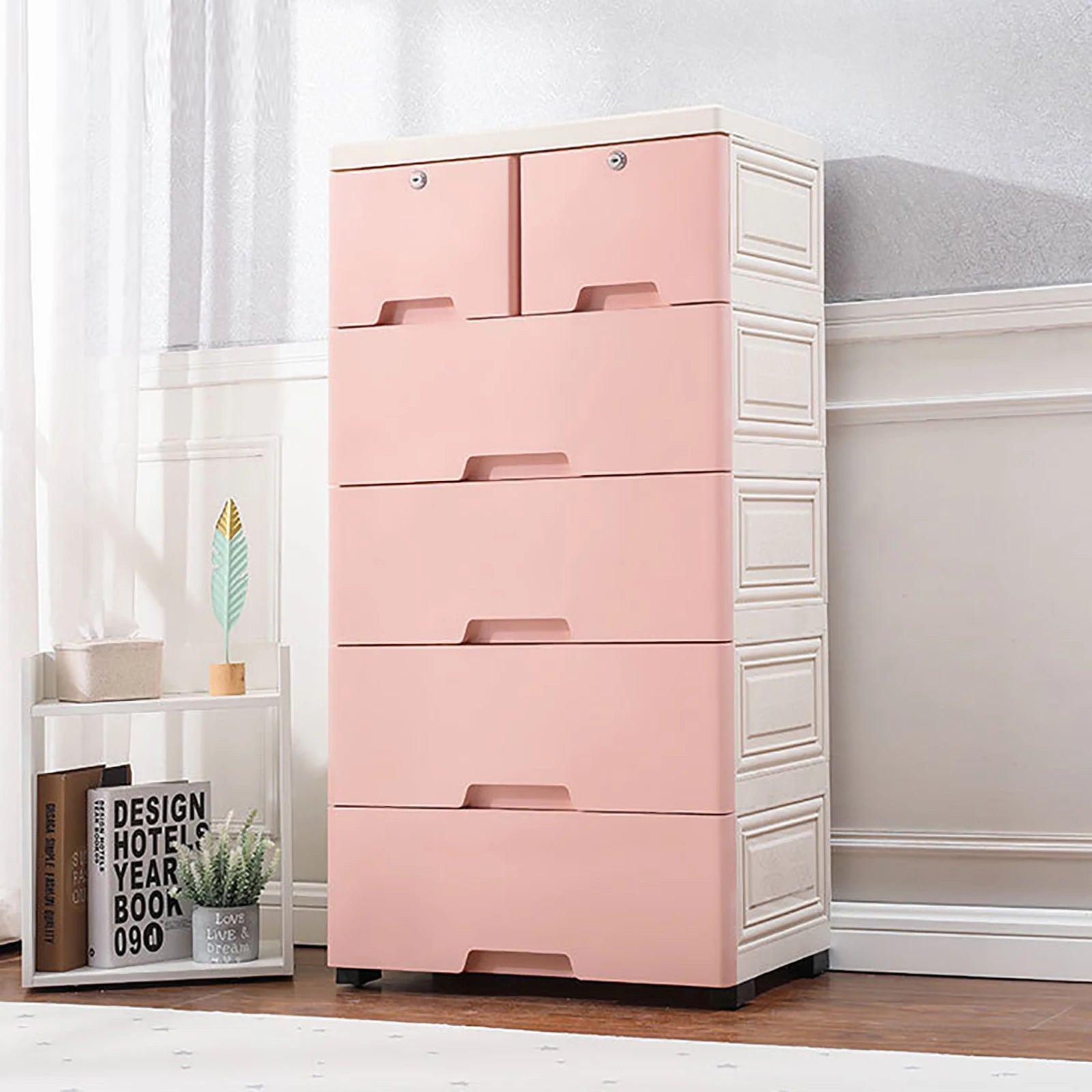 5-Layer 6-Drawer Plastic Storage Cabinet