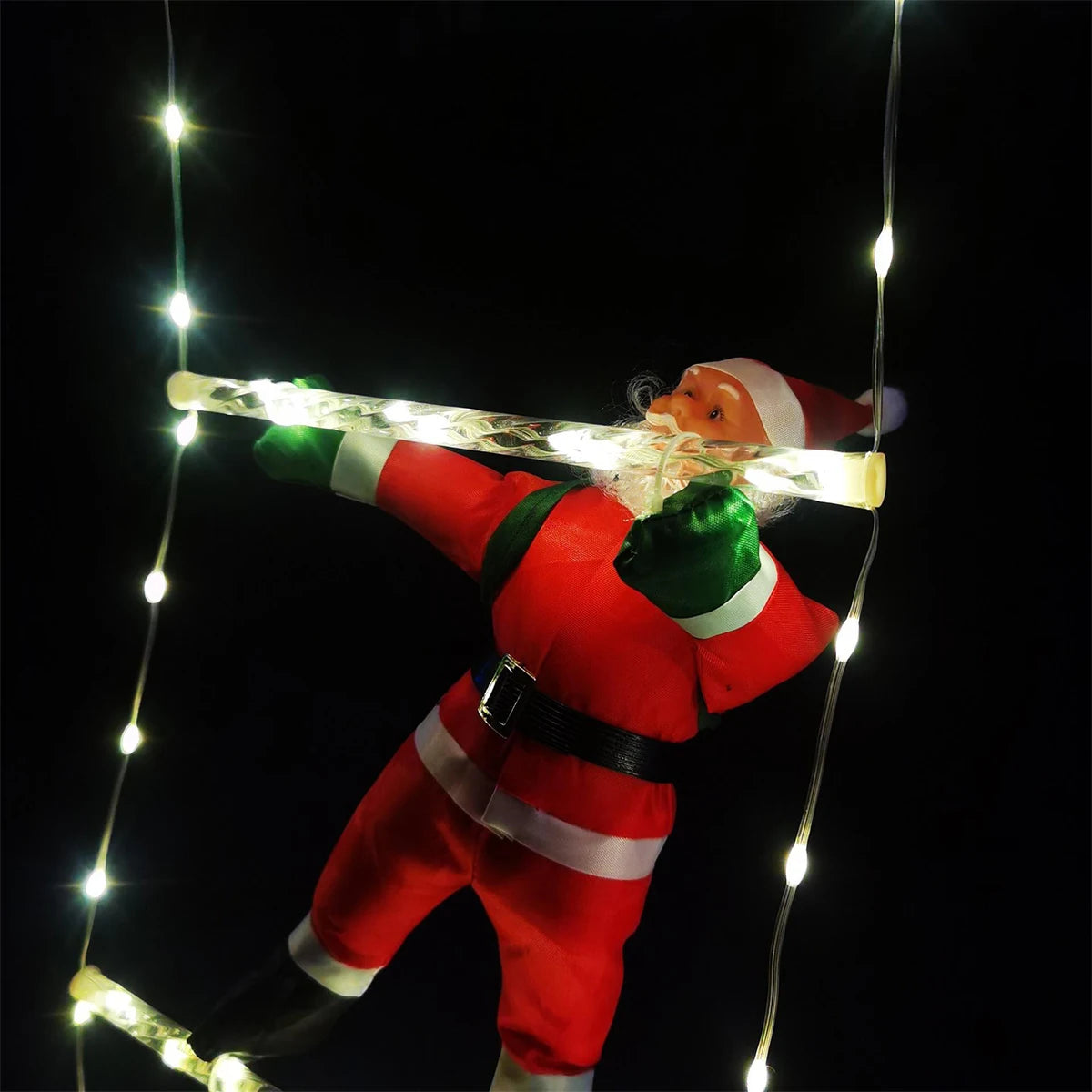 3M Santa Claus Climbing Ladder Warm Light