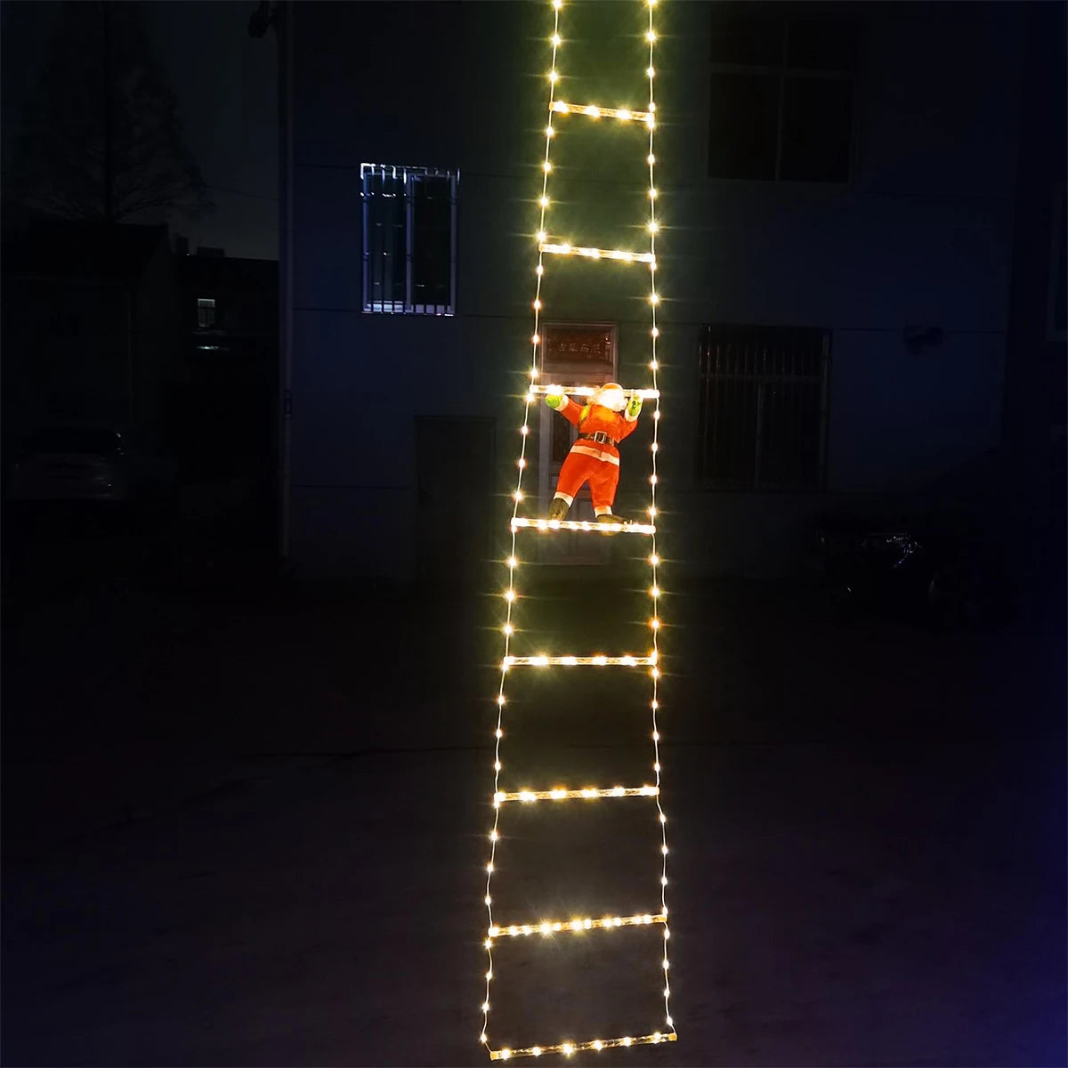 3M Santa Claus Climbing Ladder Warm Light