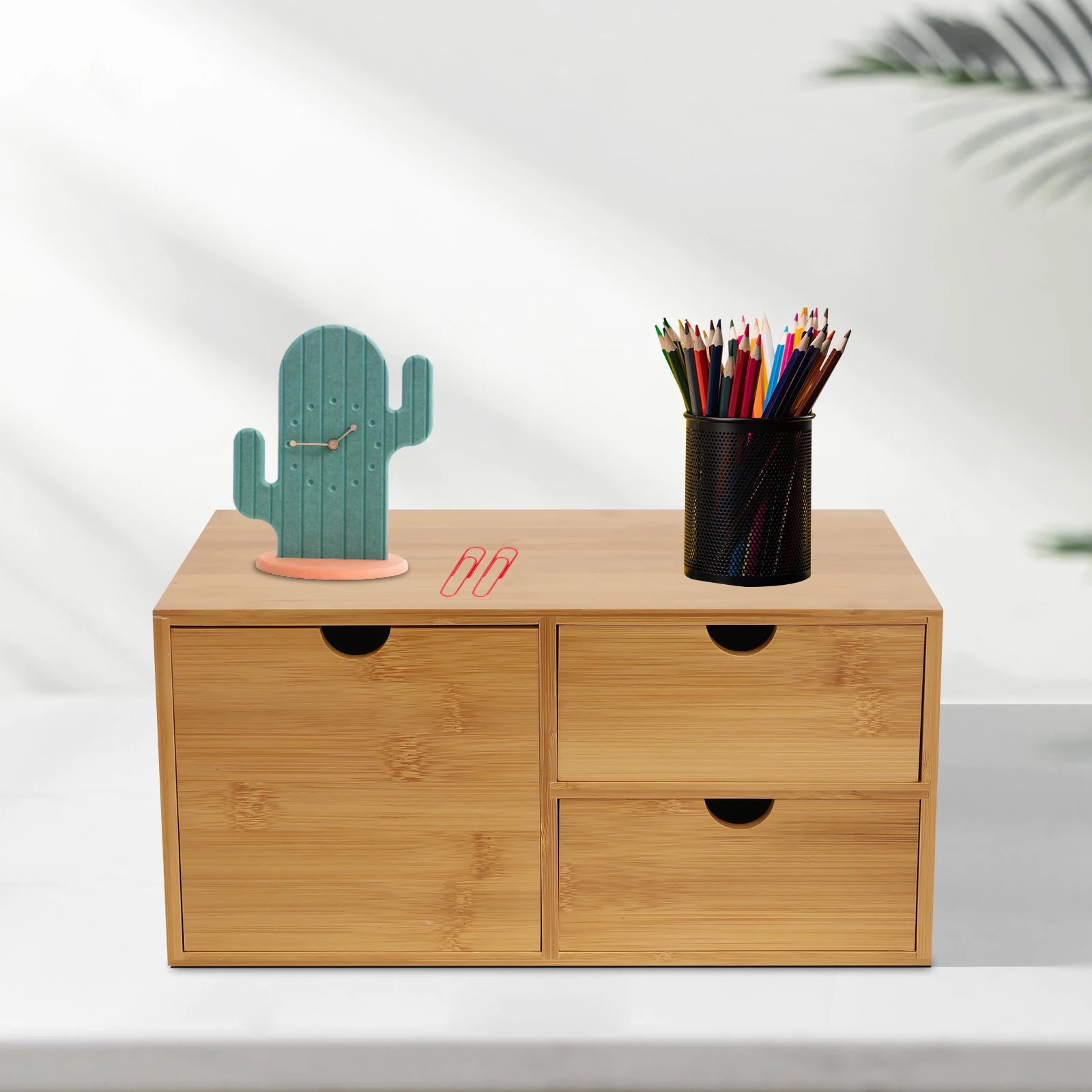 Bamboo Desk Organizer for Office & Home