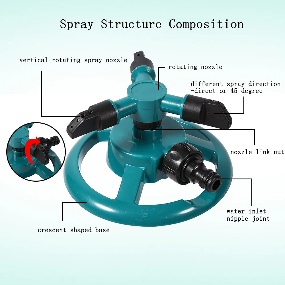 360° Rotating Garden Irrigation Sprinkler