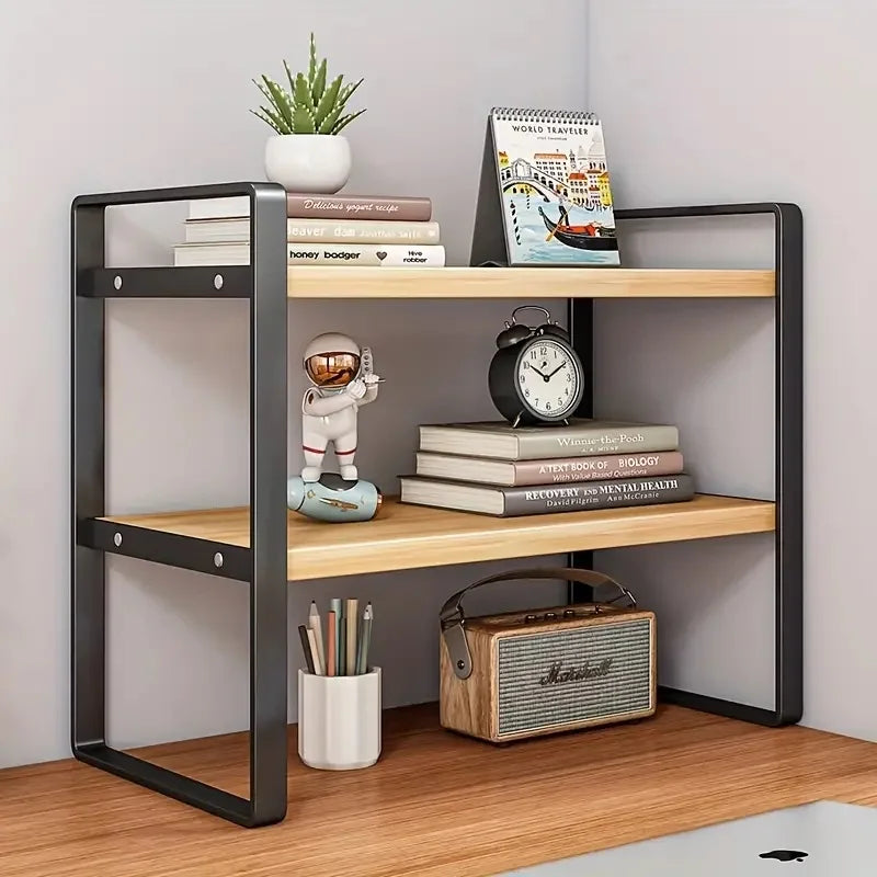 2-Tier Desktop Bookshelf & Organizer