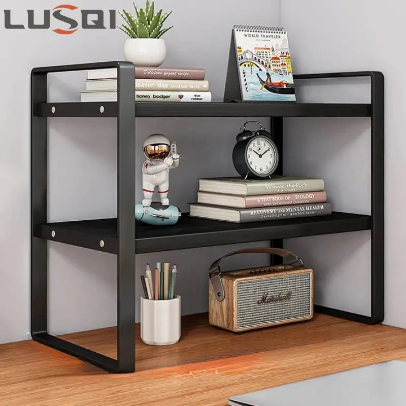 2-Tier Desktop Bookshelf & Organizer