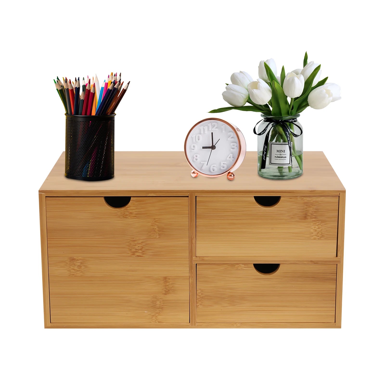 Bamboo Desk Organizer for Office & Home