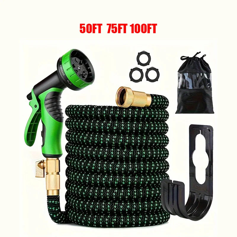 Expandable Telescopic Garden Hose with Water Gun