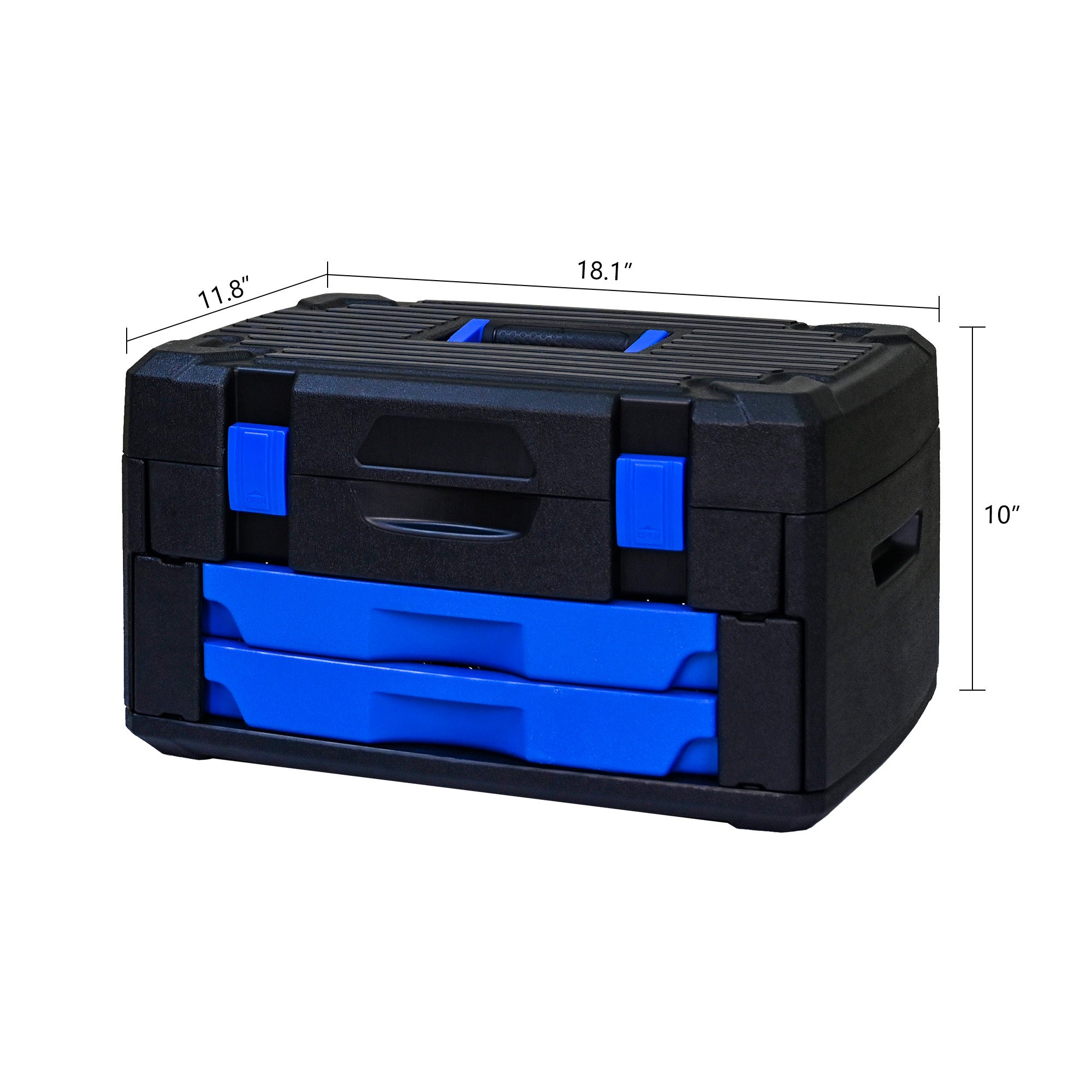 Black Hand Tool Box, Including Tool Set 266 Pieces