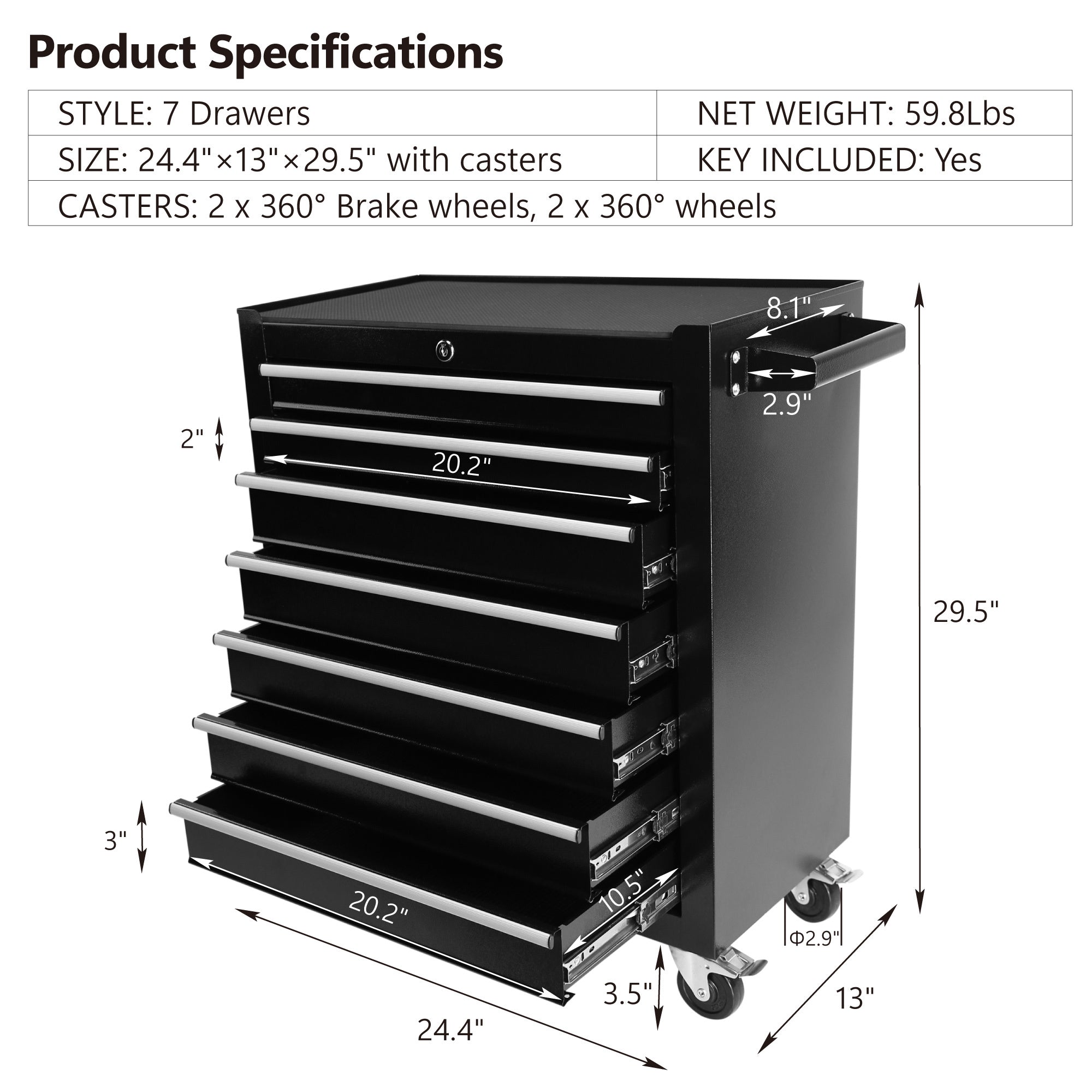 Metal Wheelie Rolling Toolbox  Unavailable Platform  Wayfair Temu
