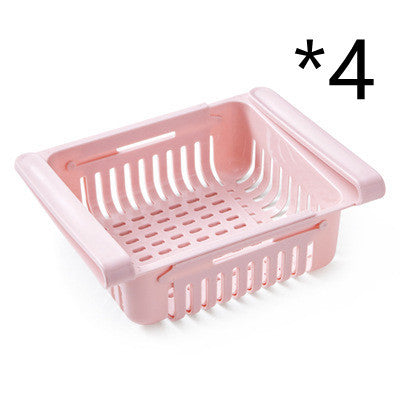 Refrigerator Storage Basket Stretchable Multifunction Kitchen Refrigerator Storage Box